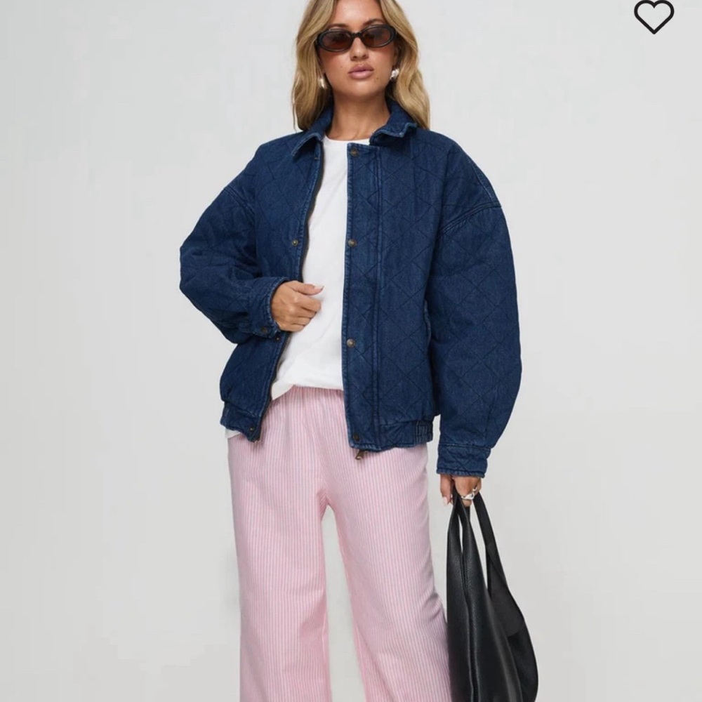 Lioness Kenny Bomber Jacket (Dark Denim)